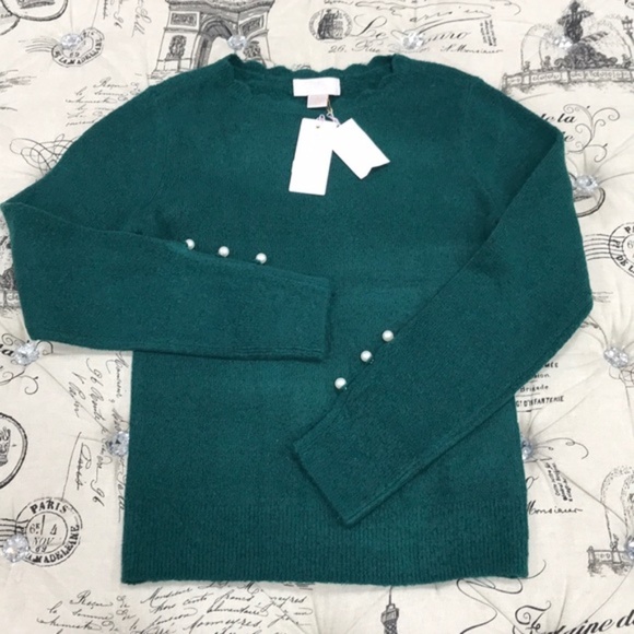 Rachel Parcell Scalloped Crewneck Sweater - Picture 5 of 8